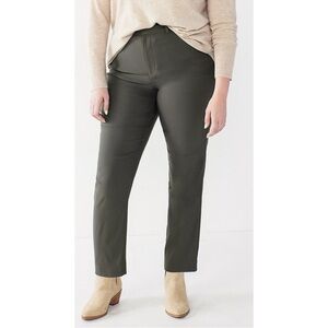 NWT Nine West Slim-Cut Ankle Pants Gray Plus Size 24W
